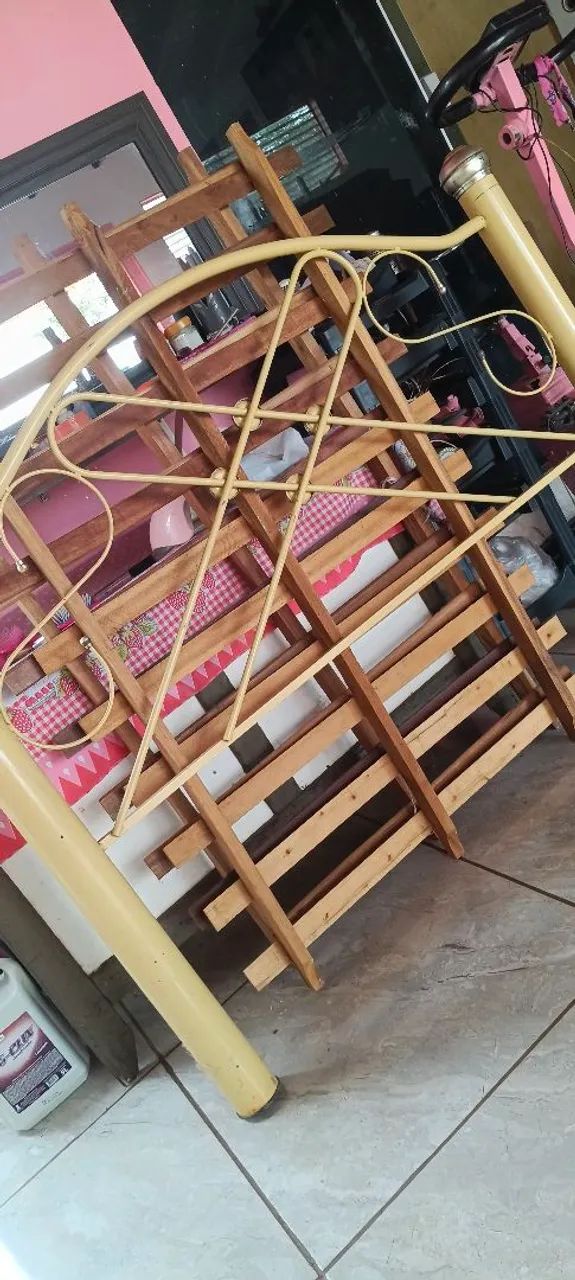 Cama tubular casal entrego 