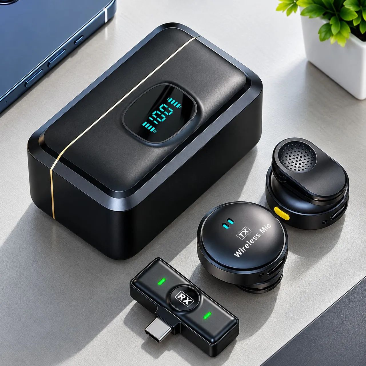 Microfone de Lapela Sem Fio GAMINJA Q8