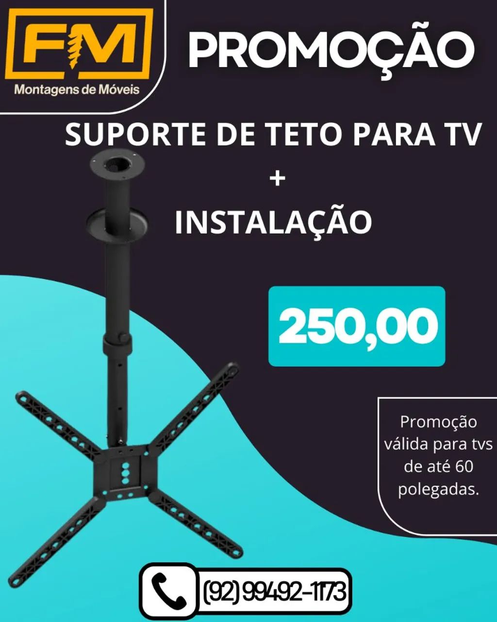 Suportes para tv com instalação  - Foto 5