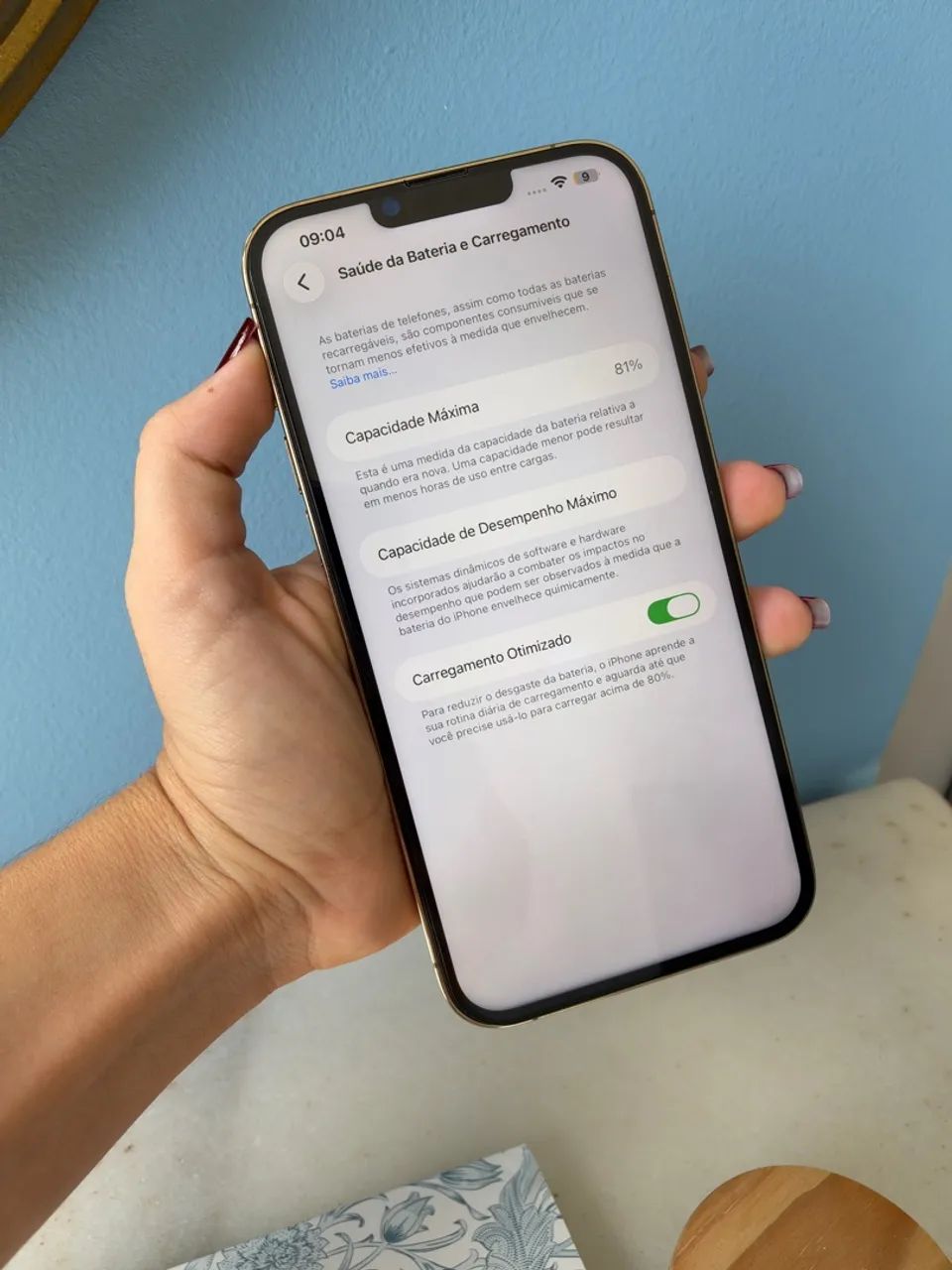 iPhone 13 Pro Max 128 GB Dourado ? Muito Conservado - Foto 5