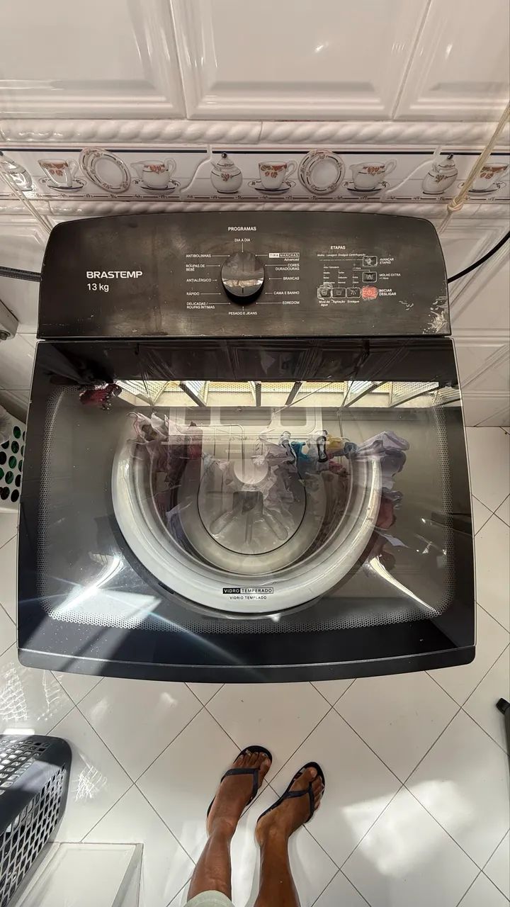LAVADORA DE ROUPA BRASTEMP 13kg CESTO INOX 12 PROGRAMA DE LAVAGEM NA COR CINZA PLATINUM  - Foto 6