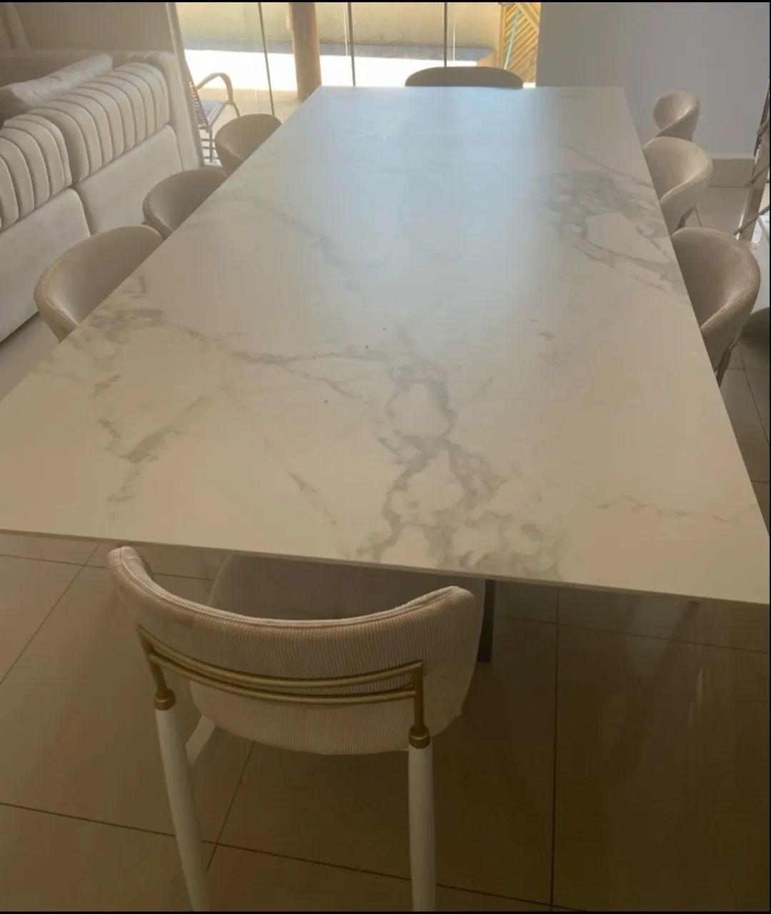 Mesa com tampo de mármore  - Foto 3