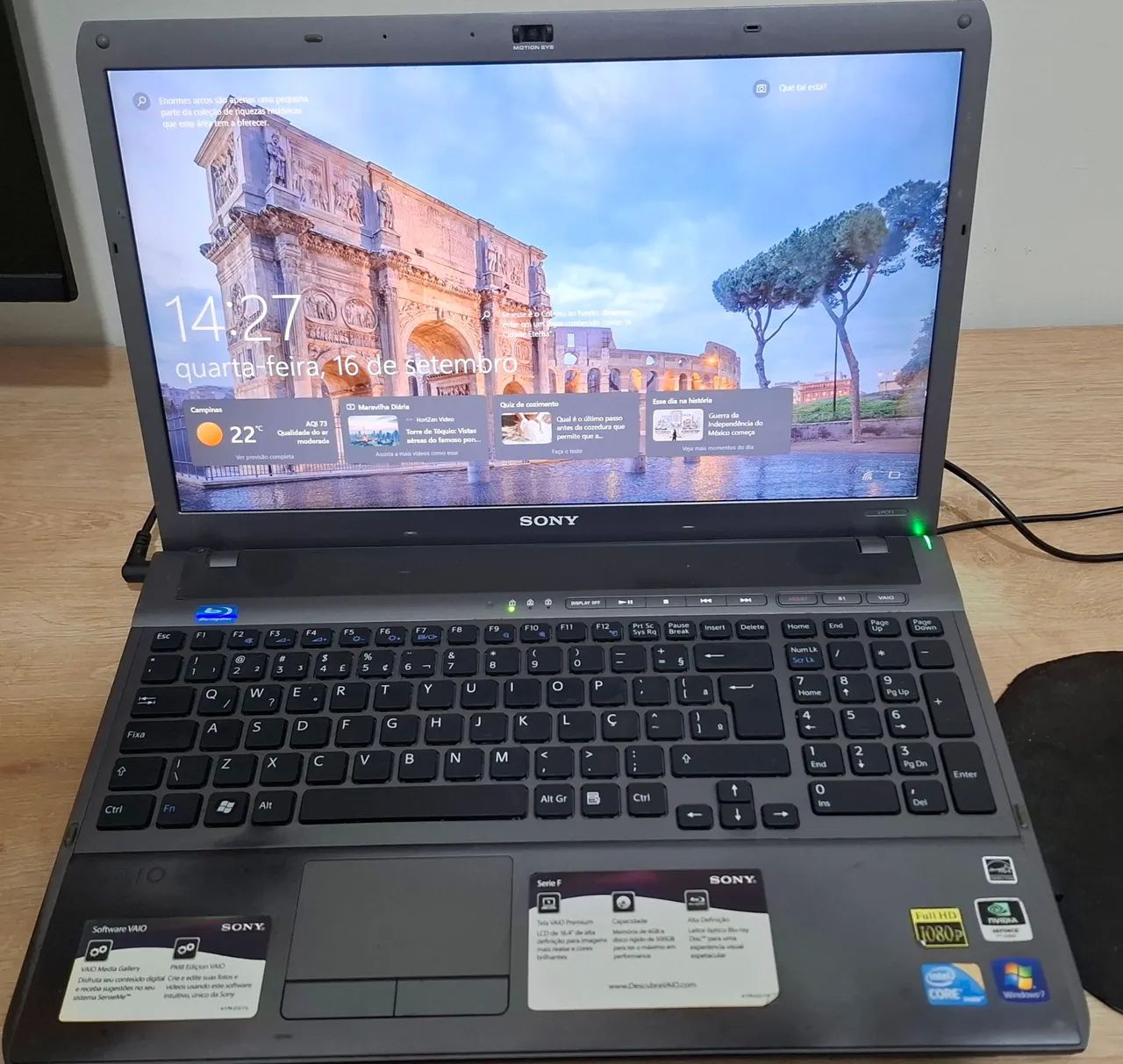 Notebook SONY VAIO 16,4" FULL HD ? CORE i5 ? 6GB RAM ? SSD 480GB ? NVIDIA