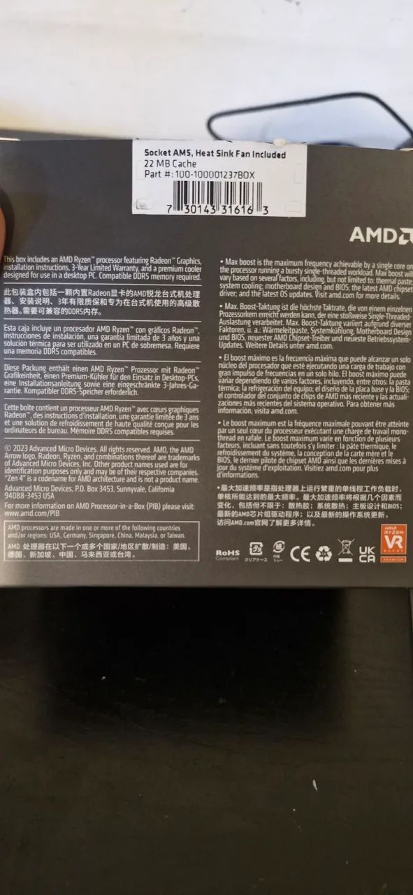 PROCESSADOR RYZEN 5 8600G (DDR5?AM5) - Foto 3
