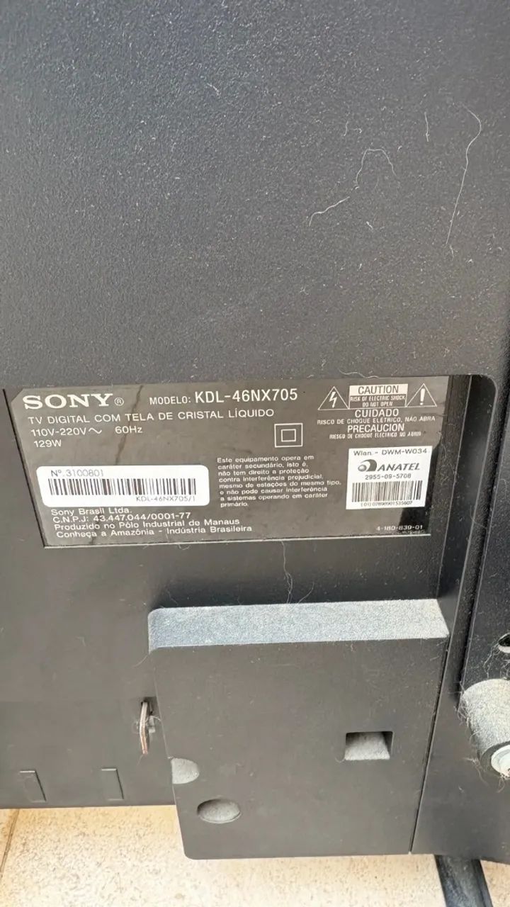TV Sony Bravia 46" KDL-46NX705 - Com Defeito - Foto 2