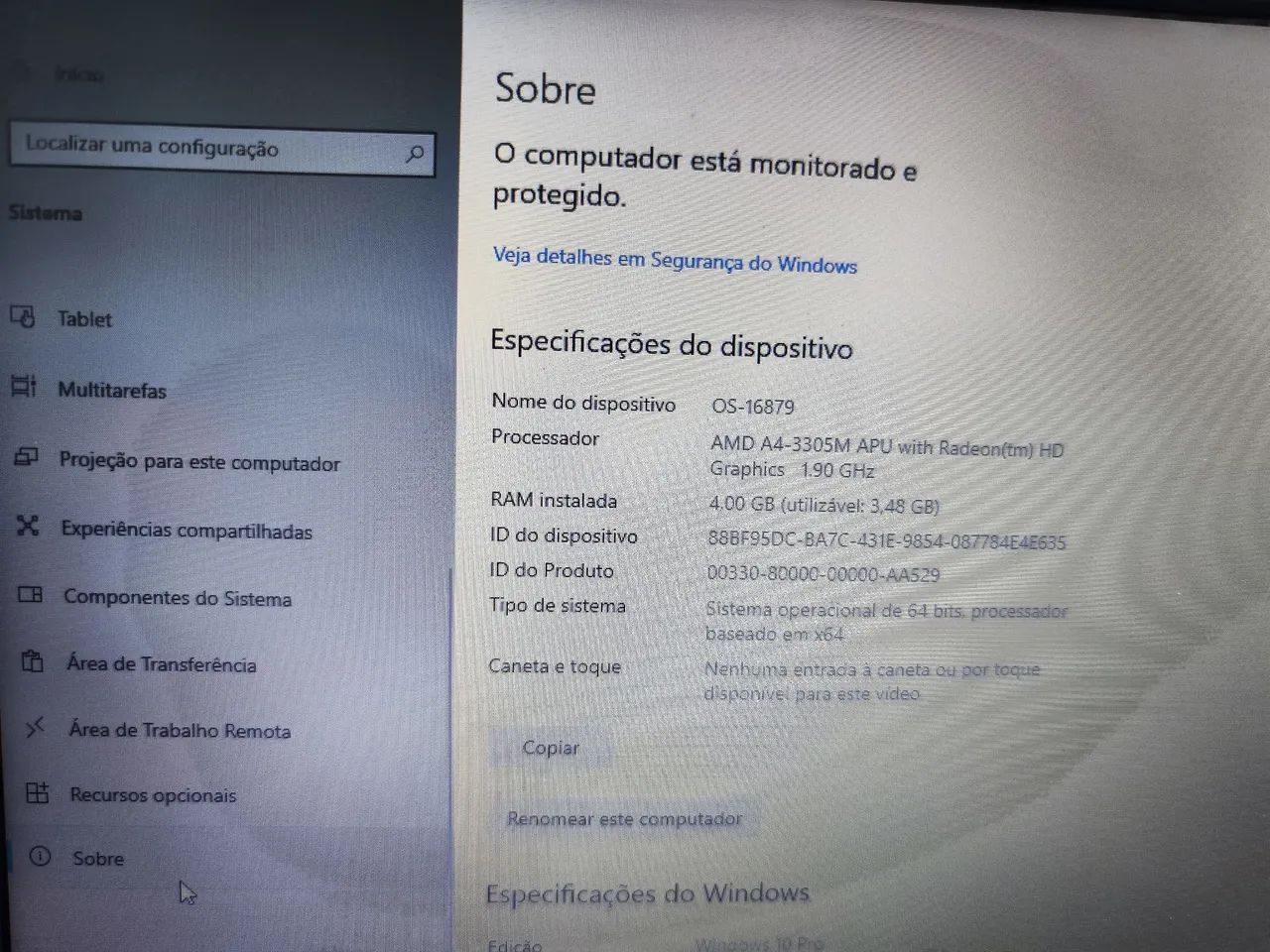 NOTEBOOK SAMSUNG 305E