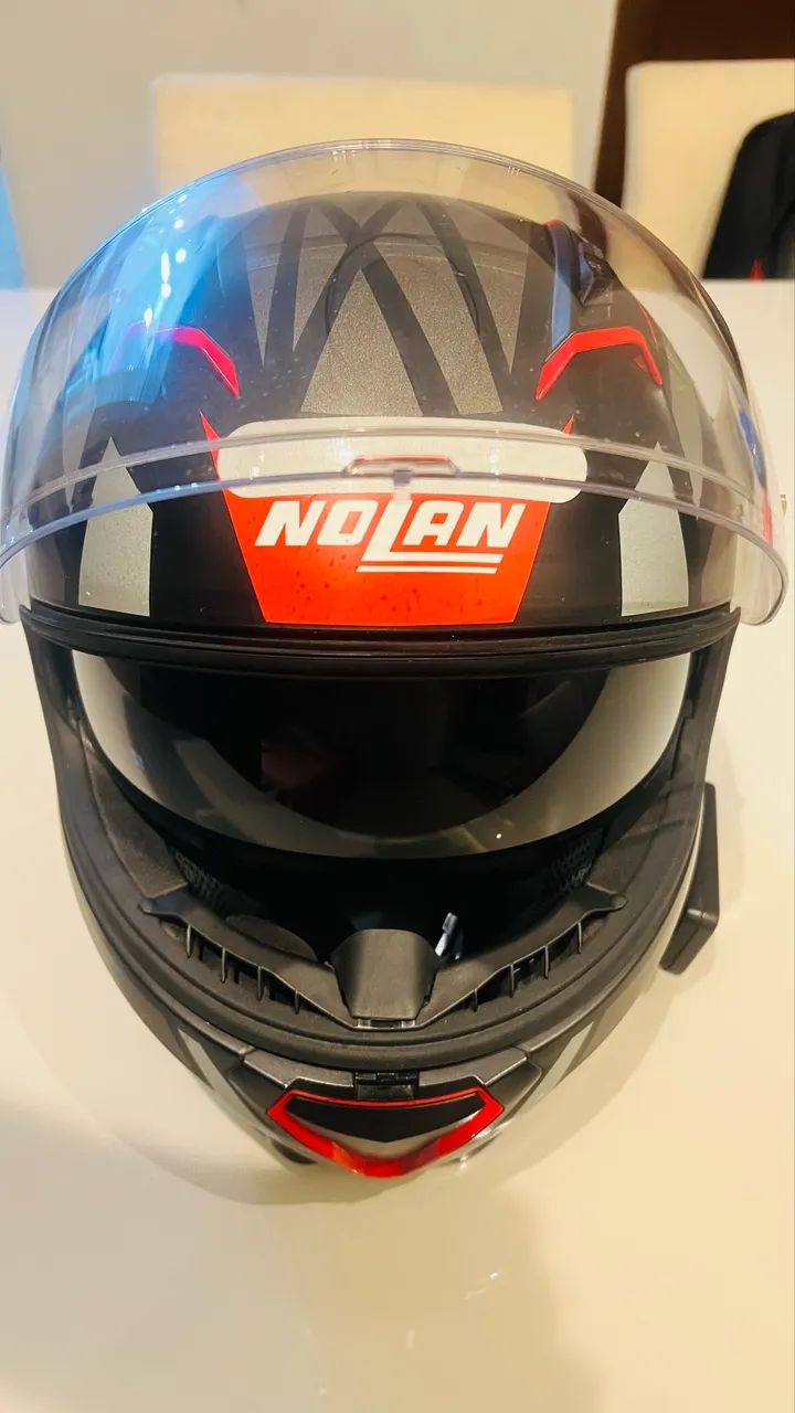 Capacete Nolan N87 número 58 com Intercomunicador Lexin B4FM - Foto 4
