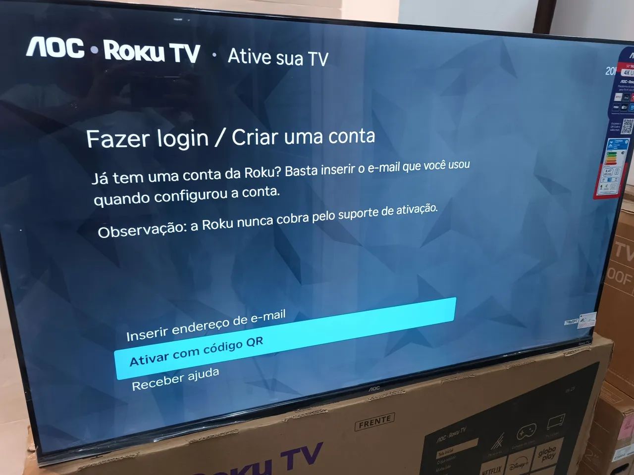 Smart tv AOC ROKU 50 polegadas nova  - Foto 2
