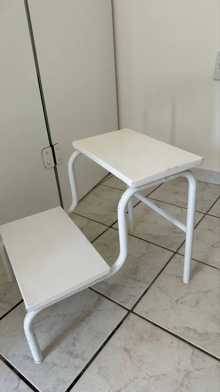 2 unidades de escada de ferro brancas - Foto 2
