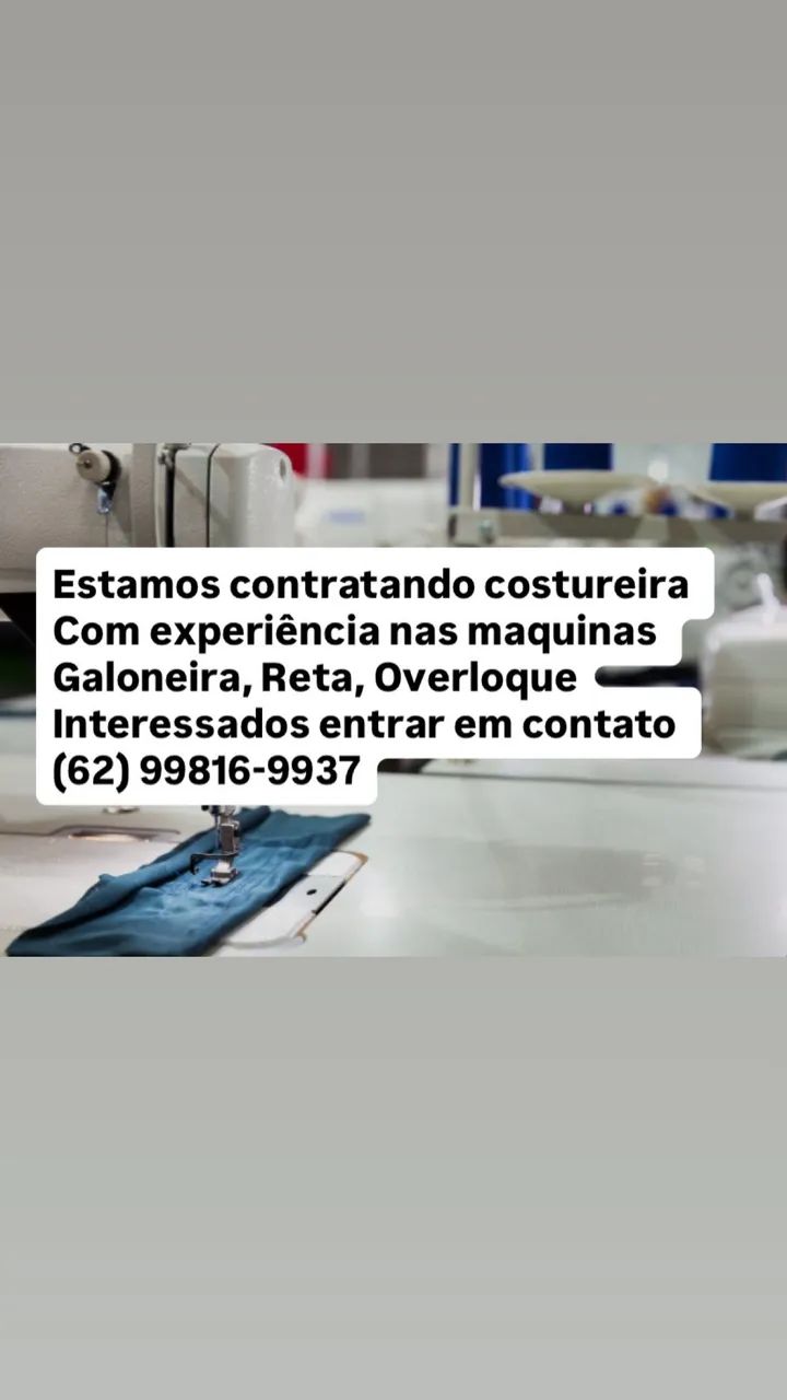 Estamos Contratando Costureira 