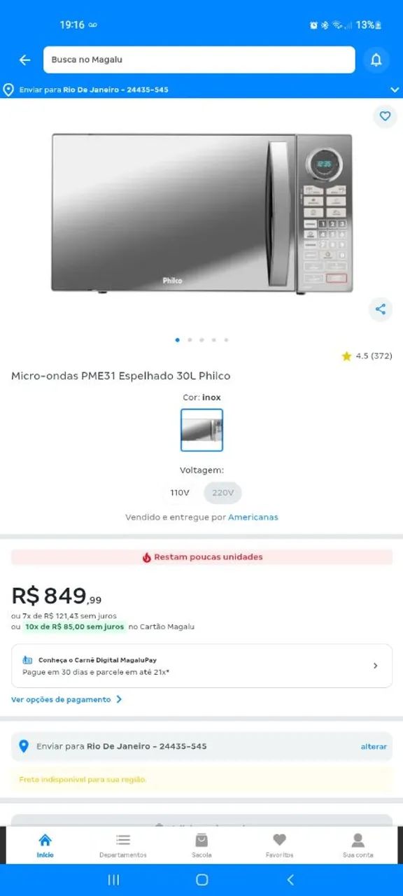Microondas philco 30L