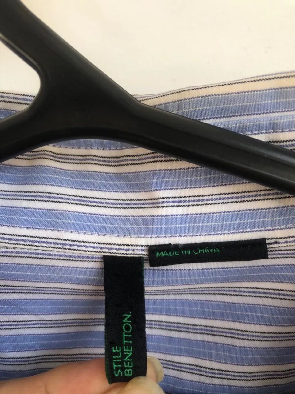 camisa social listrada benetton - Foto 3