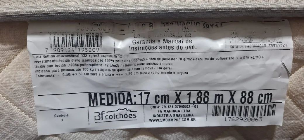 Colchão e cama box baú solteiro - Foto 4