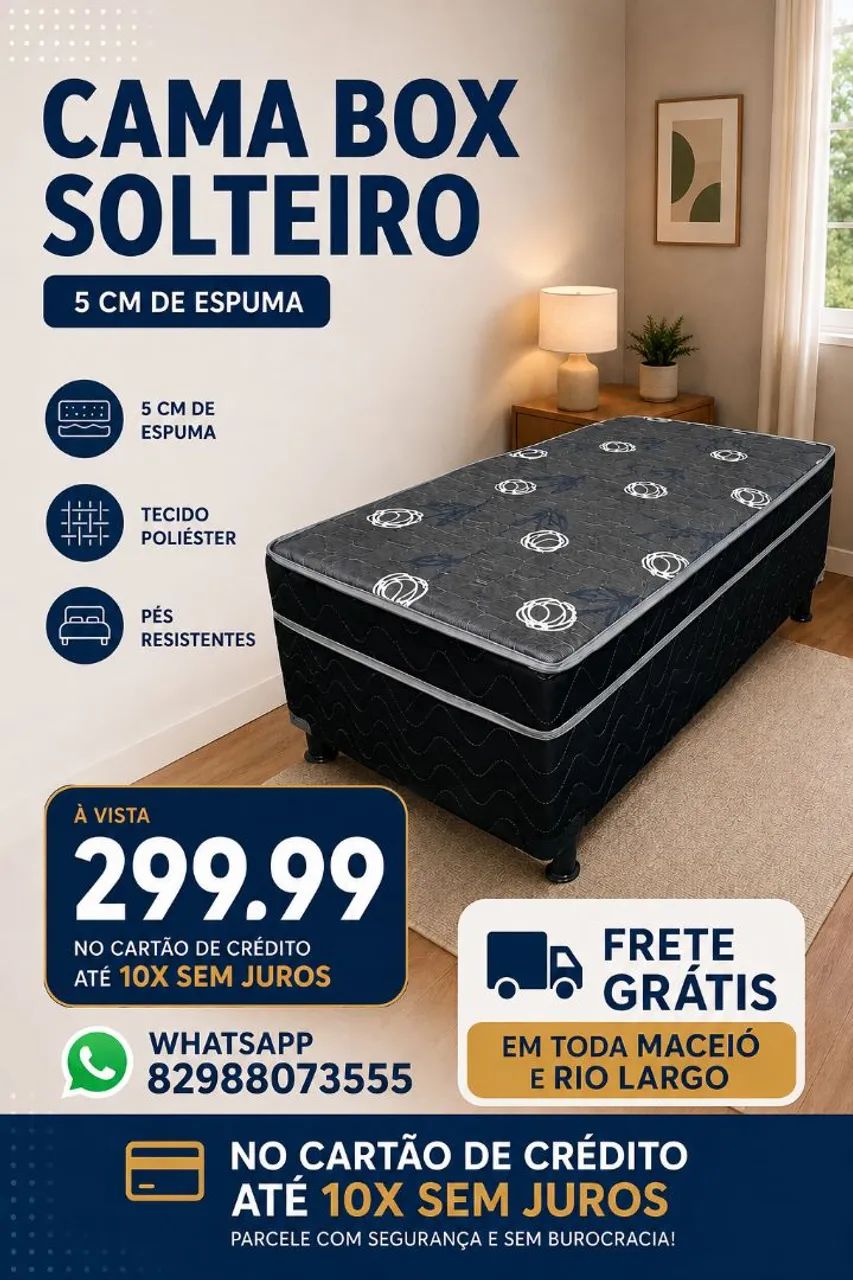 PROMOÇÃO DE CAMA BOX SOLTEIRO POP