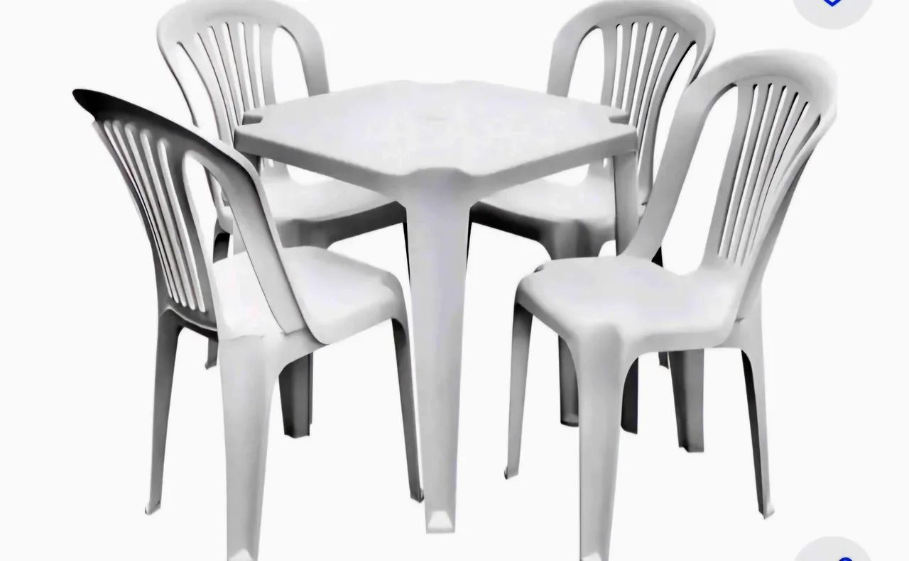 Conjuntos novos de mesa e cadeira de plástico  - Foto 2