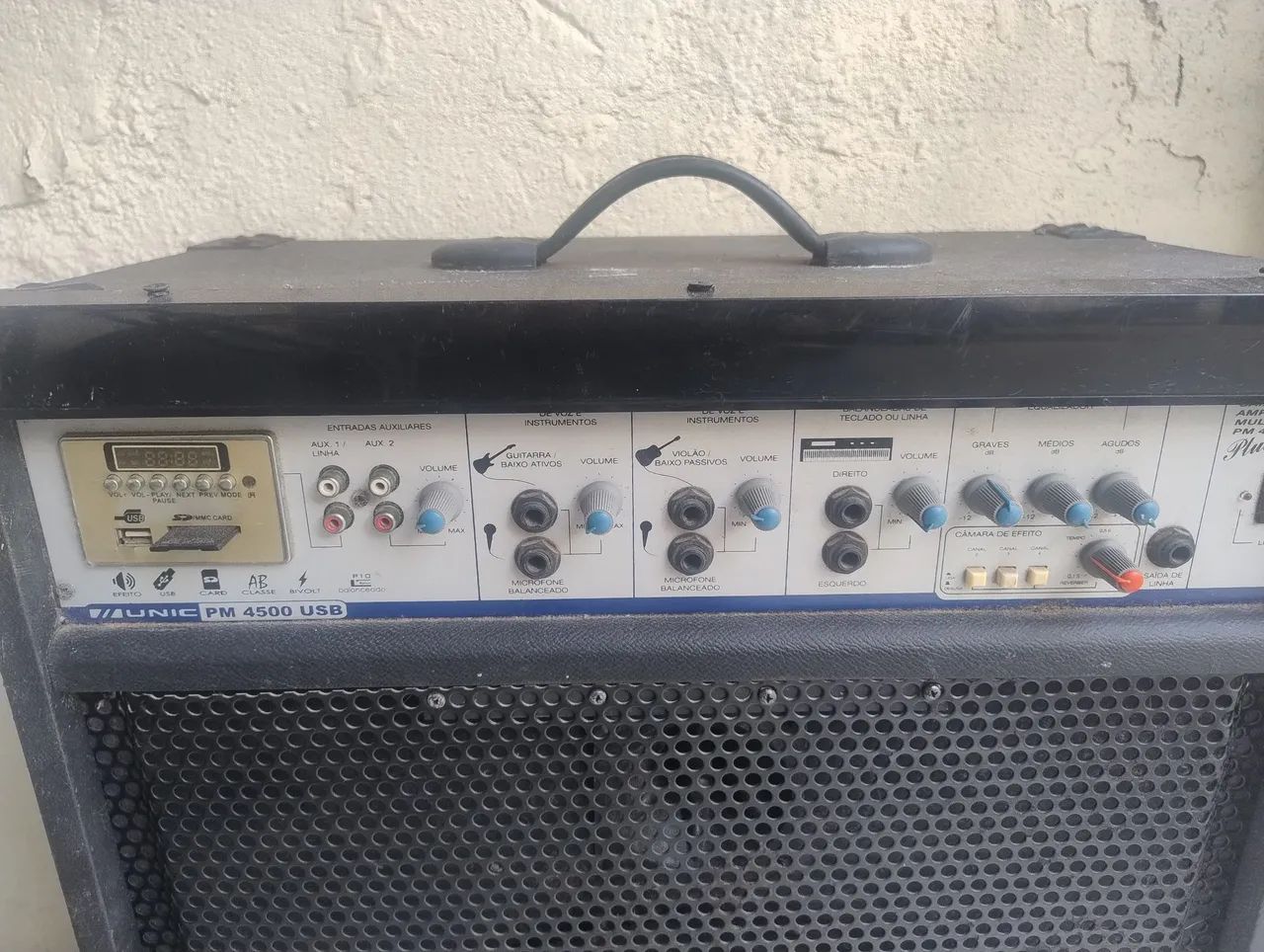 Caixa amplificada com eco e Reverb microfone gratis - Foto 2