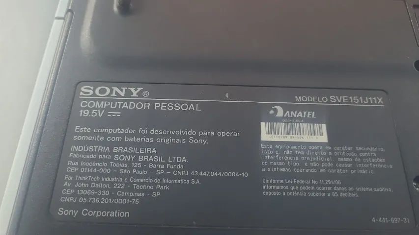 Notebook Sony VAIO SVE151J11X - 15,6" - Foto 3