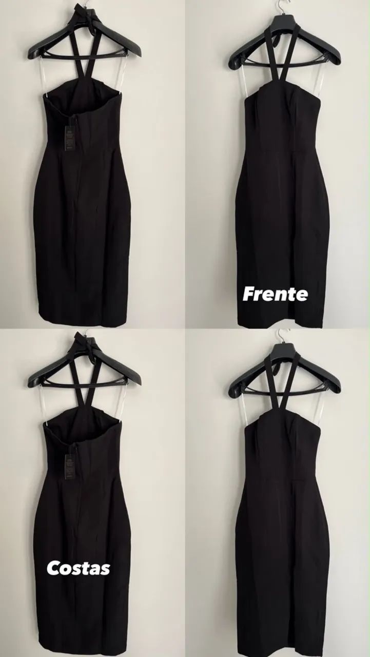 Vestido Preto Midi Tamanho M e G
