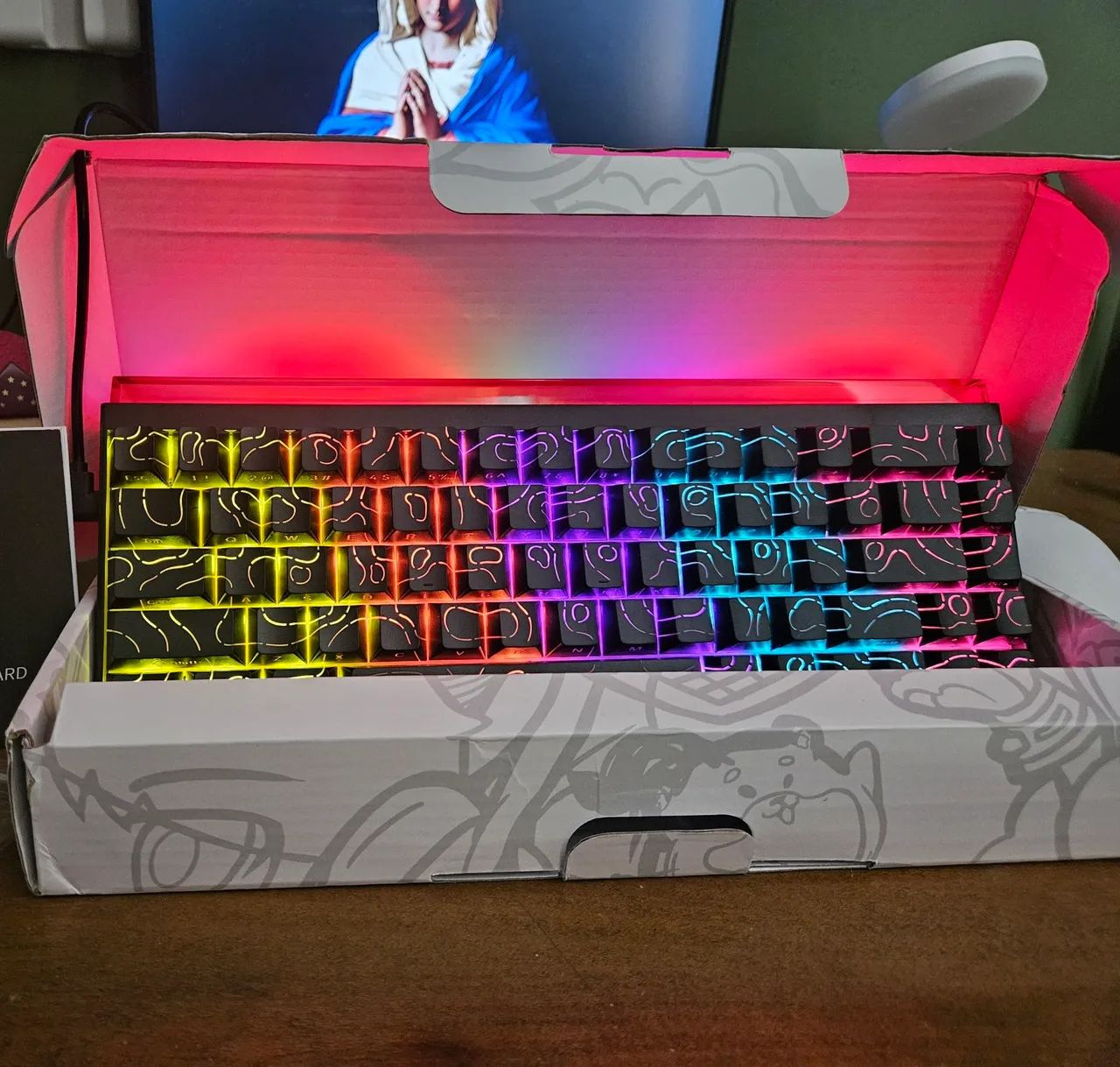 TECLADO MECÂNICO GAMER AJAZZ NK68 RGB