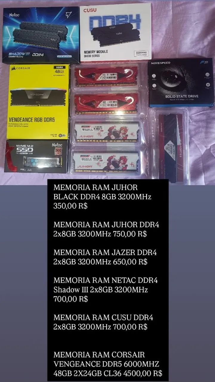 Memória ram ddr4 