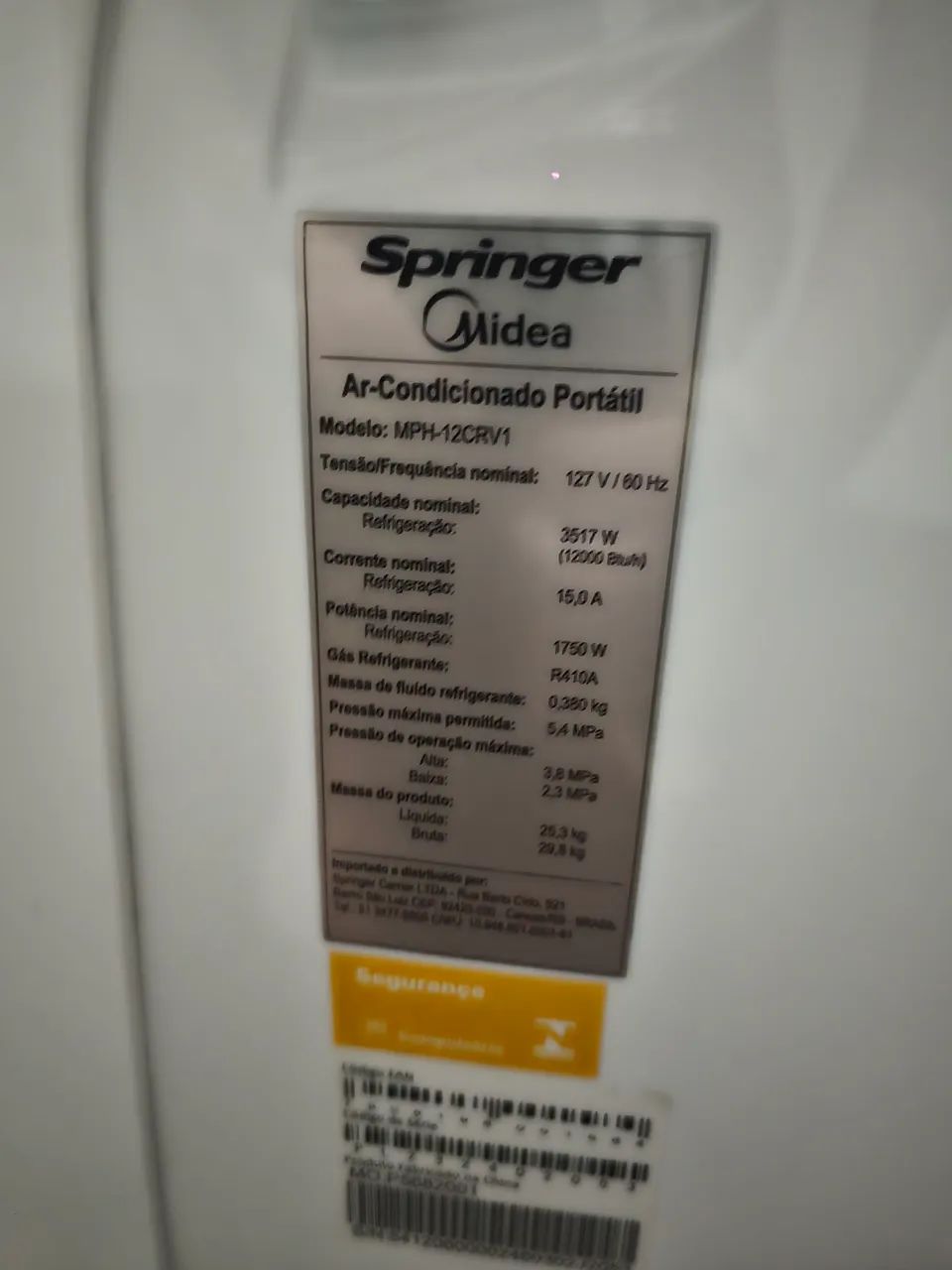 Ar Condicionado Portatil Springer 12000 btus  - Foto 3