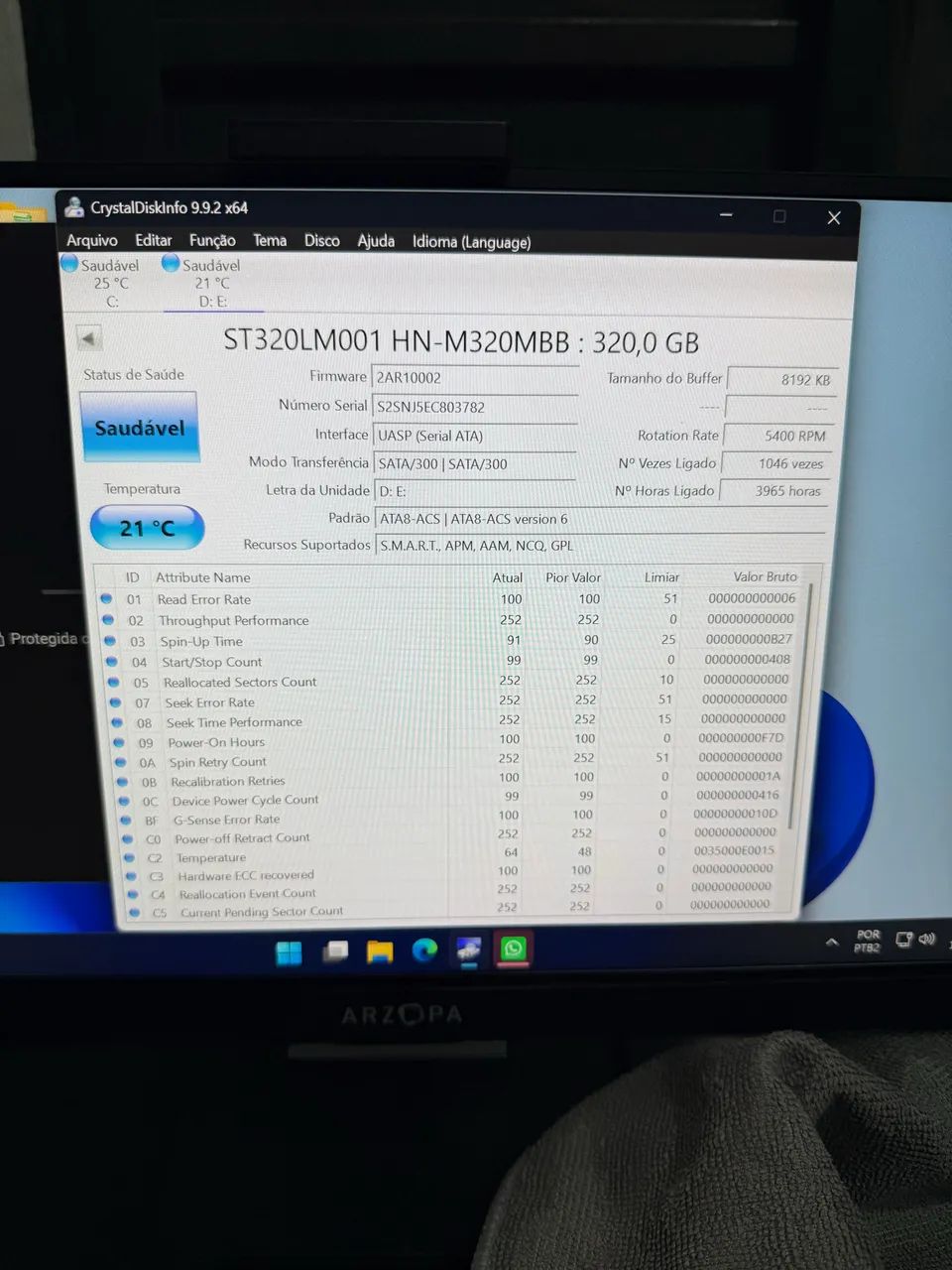 Hd notebook desktop 320gb Samsung  - Foto 2