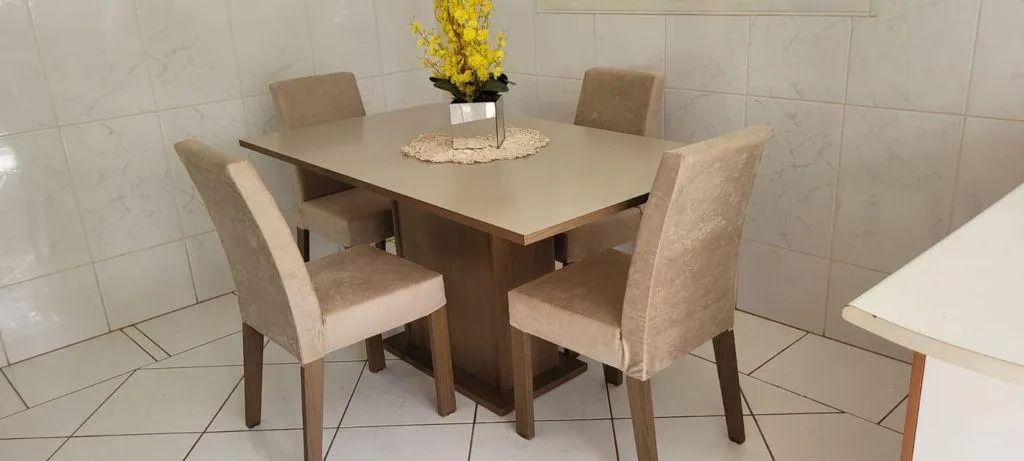 Mesa madesa Avil com 4 cadeiras imperial  nova garantia 1 ano - Foto 2