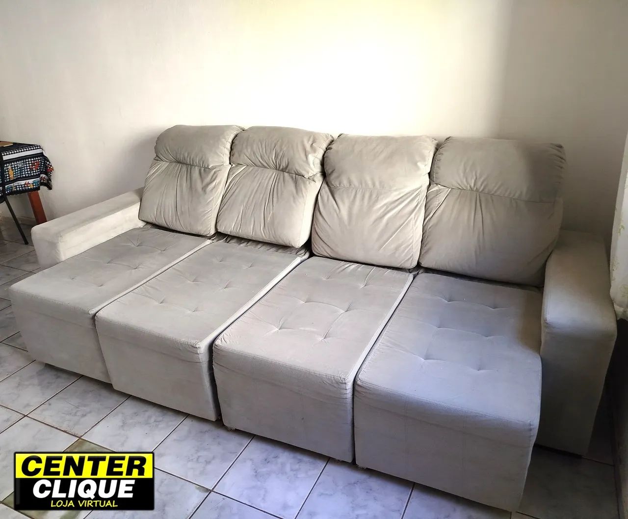 Sofá 3M Grande, Retrátil e Reclinável: Retirar no Aero Rancho!  - Foto 2
