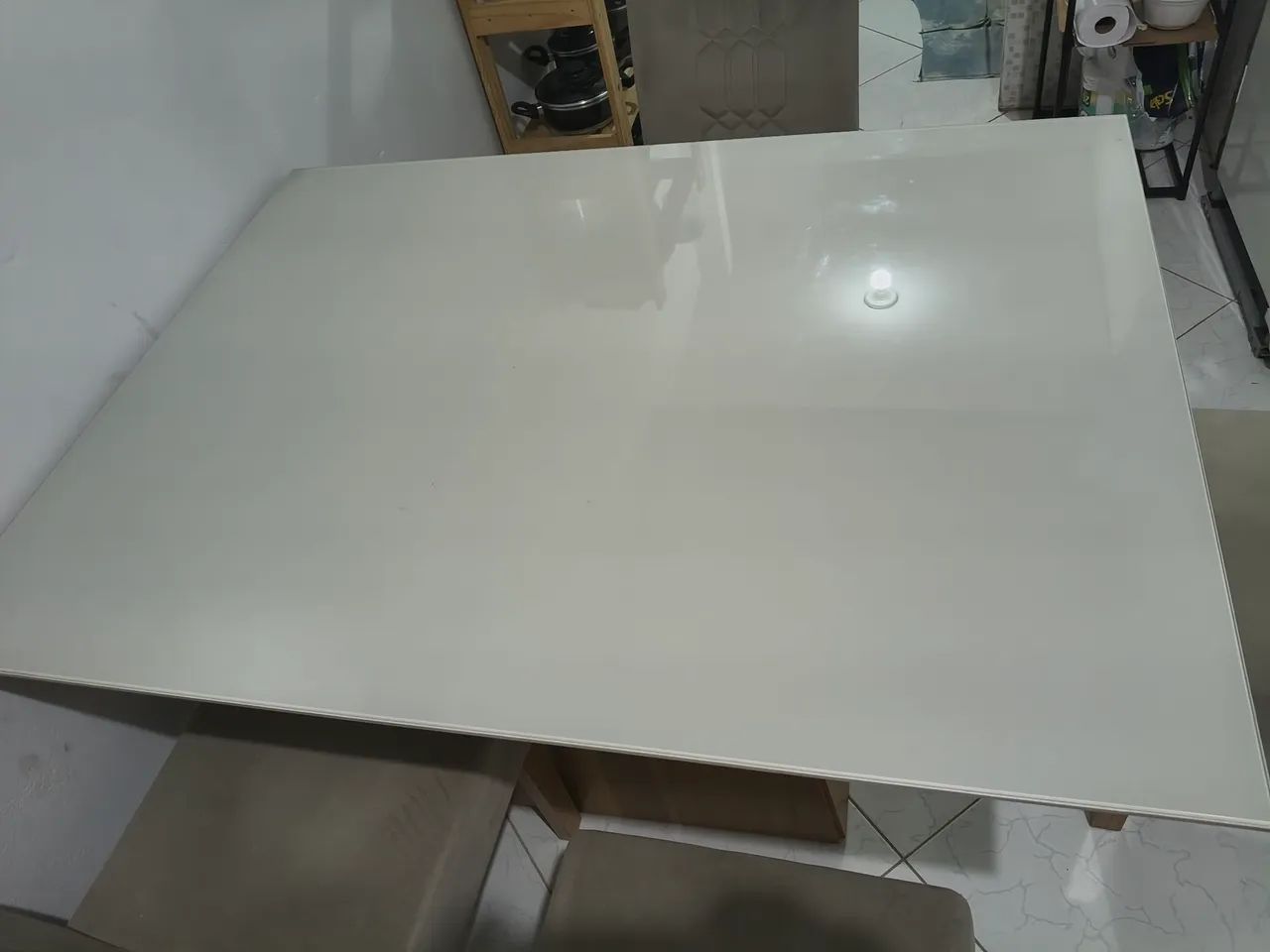 Vendo Mesa com Tampo de Vidro - Foto 3