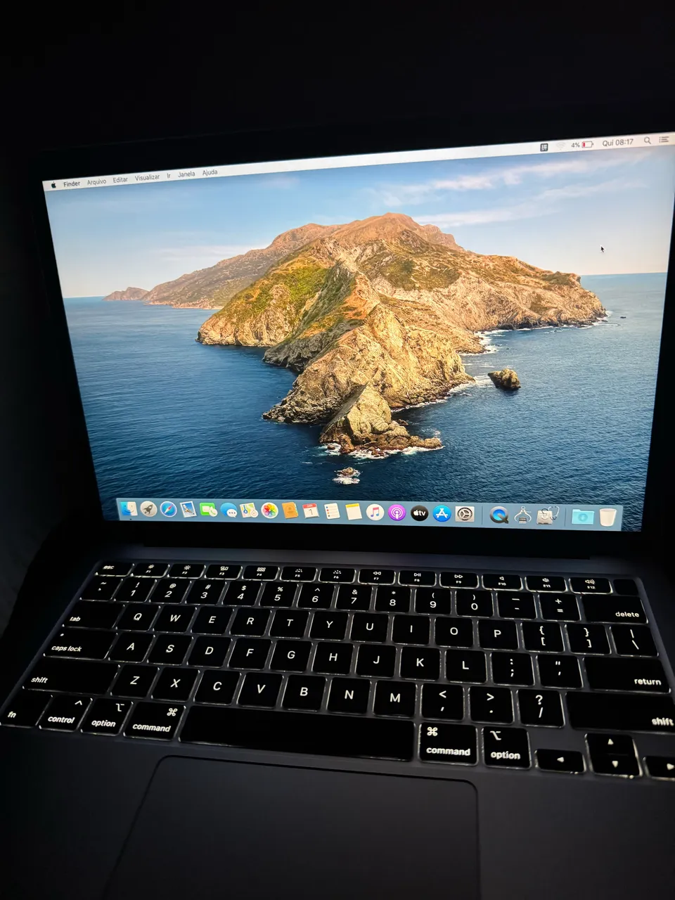 MacBook Air A2337 2020 M1 Cor Space Gray 8GB 256GB SSD 198 ciclos