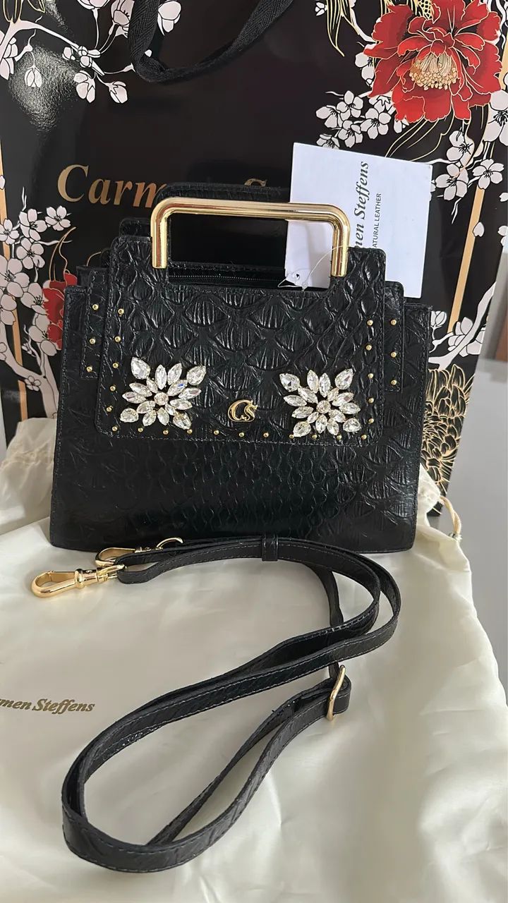 Bolsa Carmen Steffens nova na etiqueta, toda em couro. - Bolsas