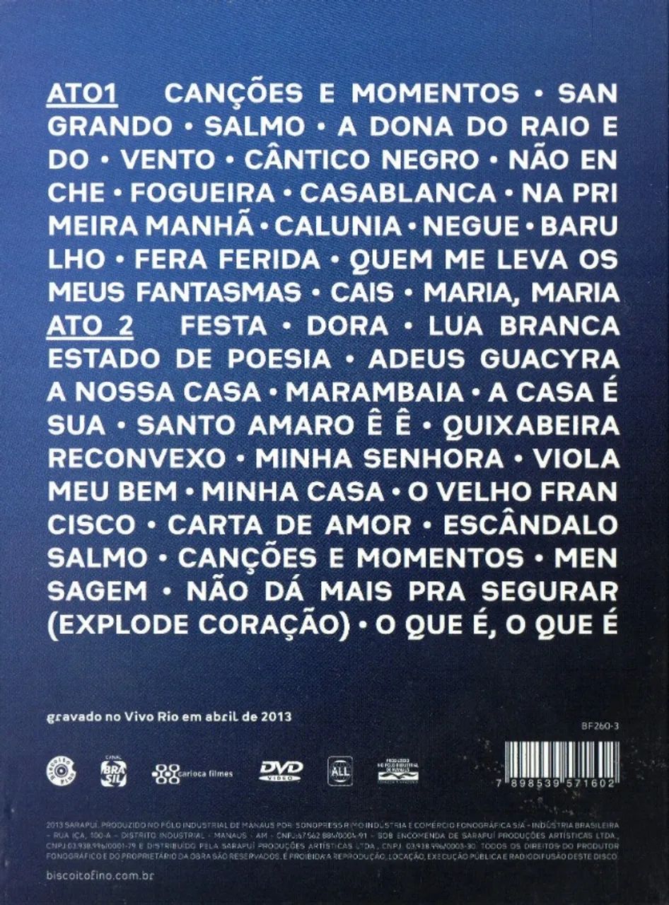 Dvd Maria Bethânia - Carta De Amor - Foto 2
