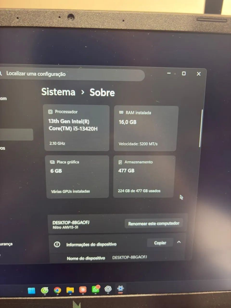 Notebook Gamer Nitro ANV15 RTX 3050 - Foto 4