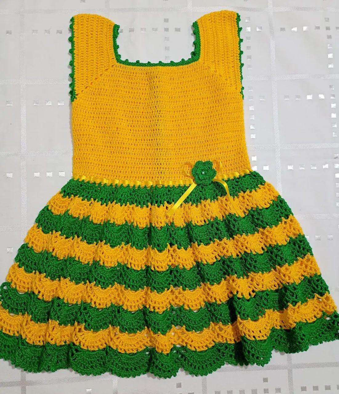 Vestido crochê infantil 