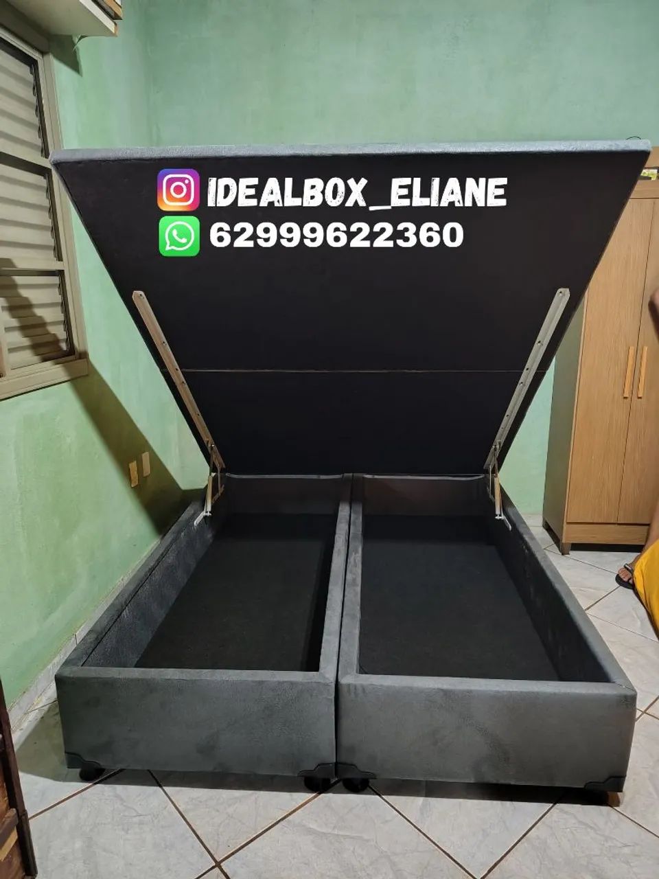 Box baú Queen size - Personalize com a cor da sua preferência. - Foto 4