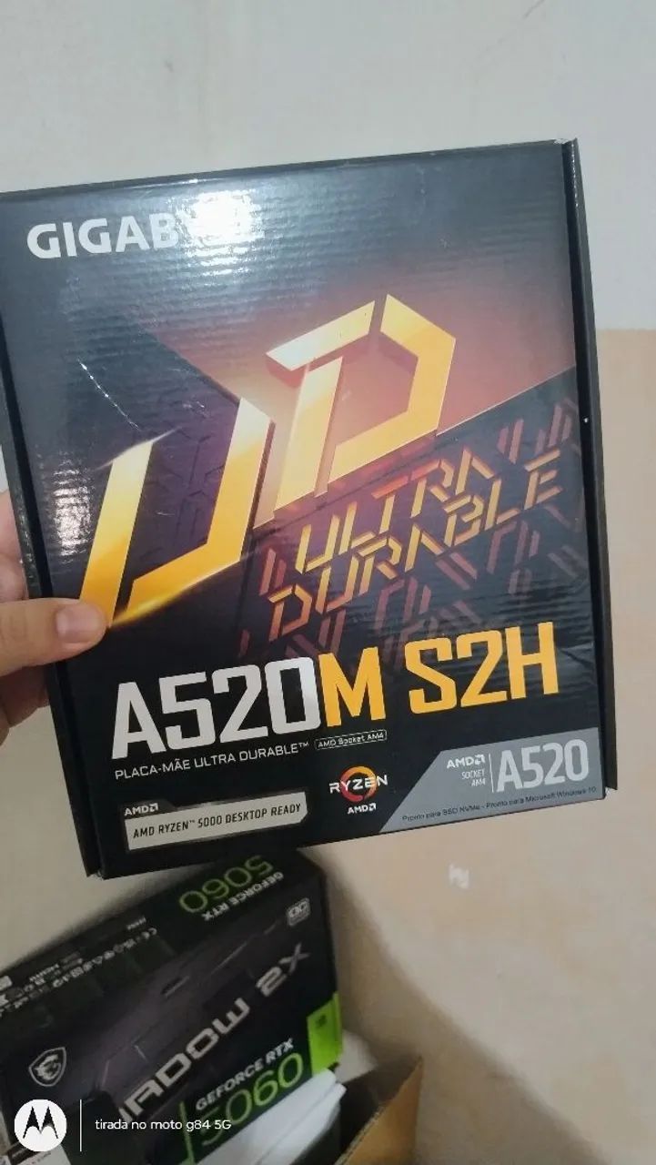 Placa mãe Gigabyte a520m S2H Com BIOS flash back novinha 