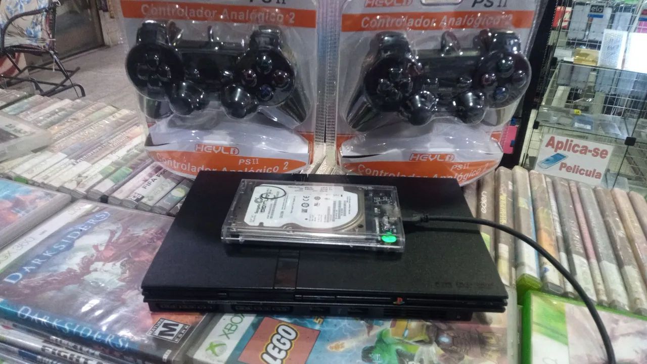 PS2 completo e com 150 jogos de ps2 
