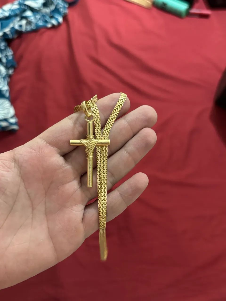 Cordão prata banhado a ouro  - Foto 2