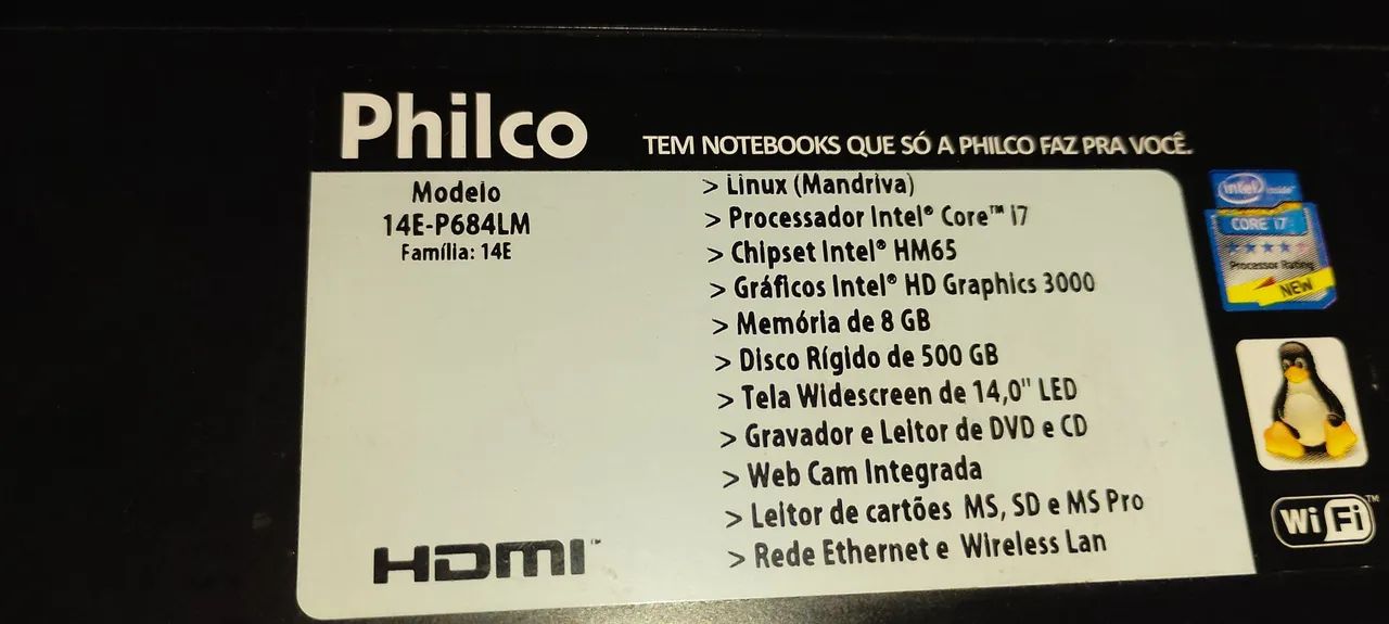 Troco pneus 13. Notebook Philco I7 ainda no plástico windows 10 - Foto 2