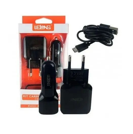 Kit Carregador de Celular 3 em 1  Lelong