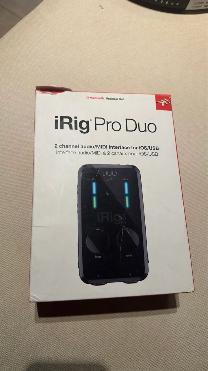 Interface p celular e midi  irig pro duo 