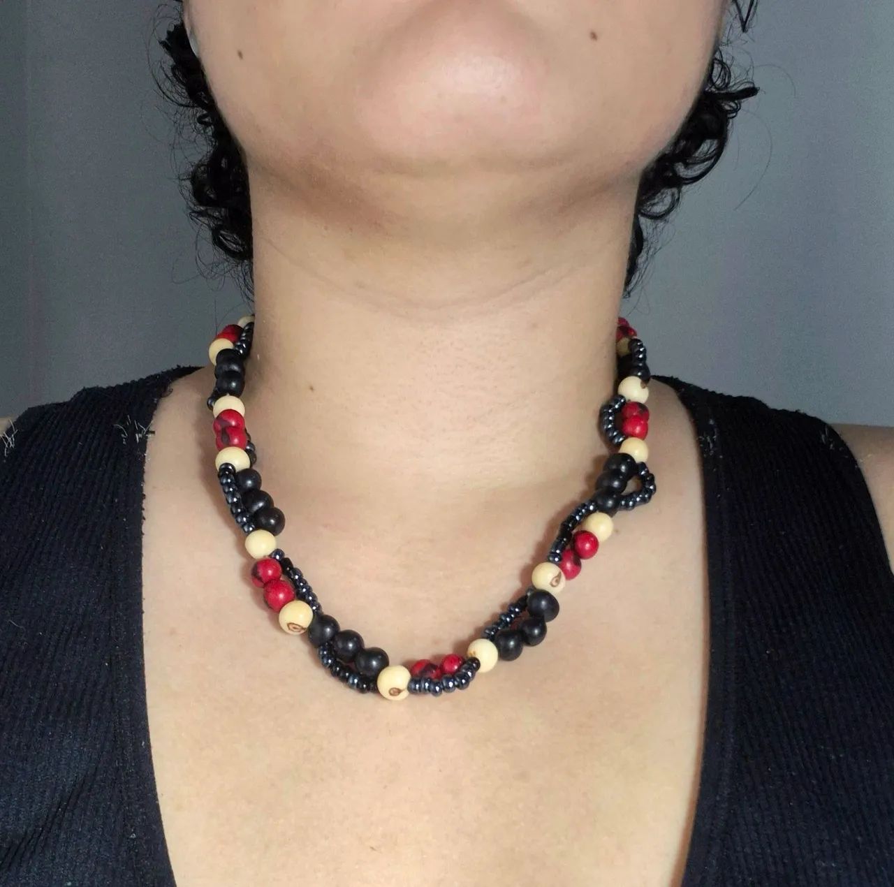 Colar borboleta castanha vermelha  - Foto 4