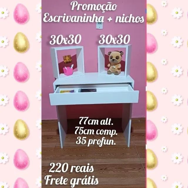 Escrivaninha + nichos