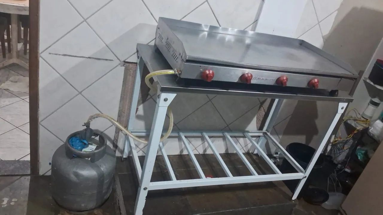 Vendo chapa + mesa inox