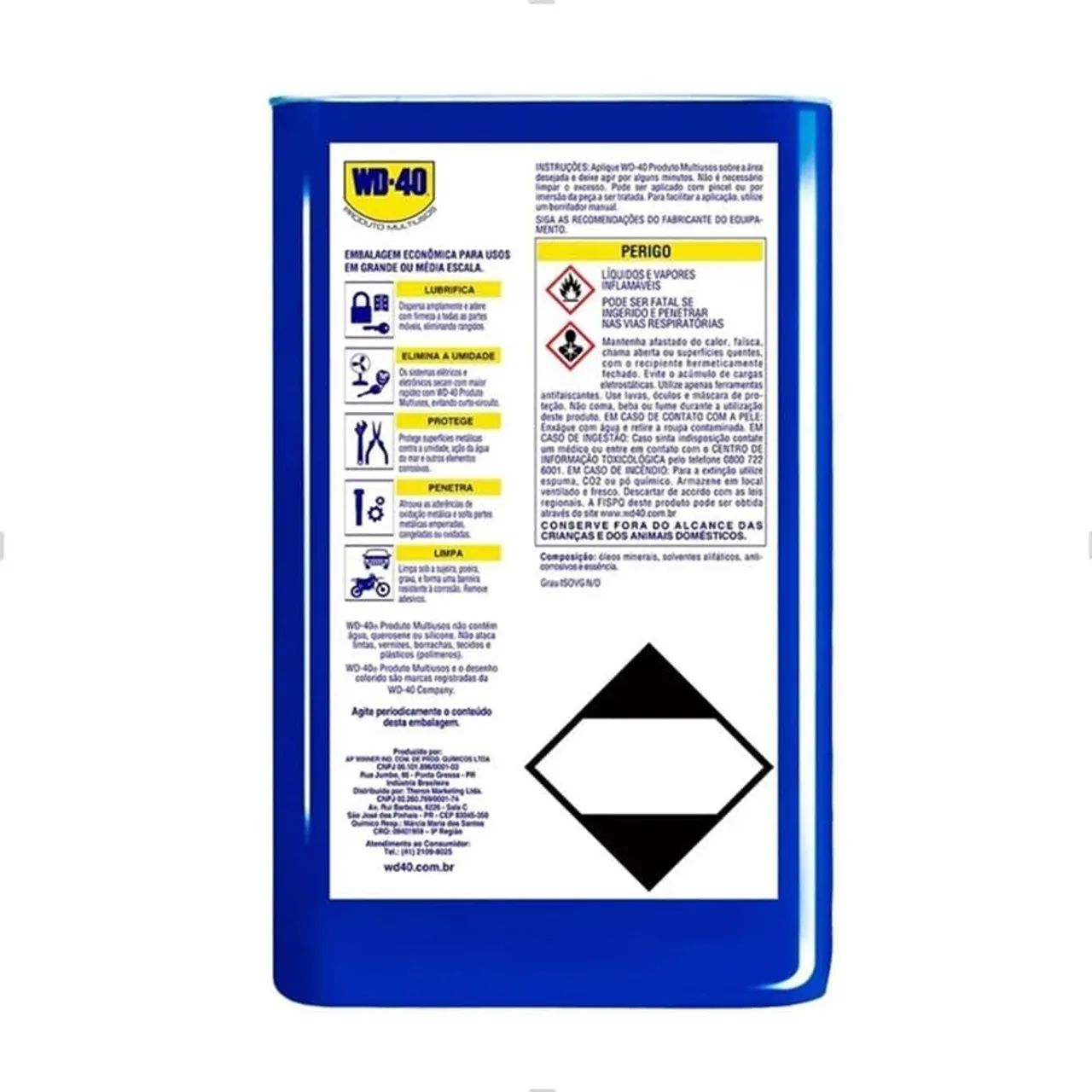 WD-40 Fórmula Original - Produto Multiusos Galão 5 Litros - Foto 5