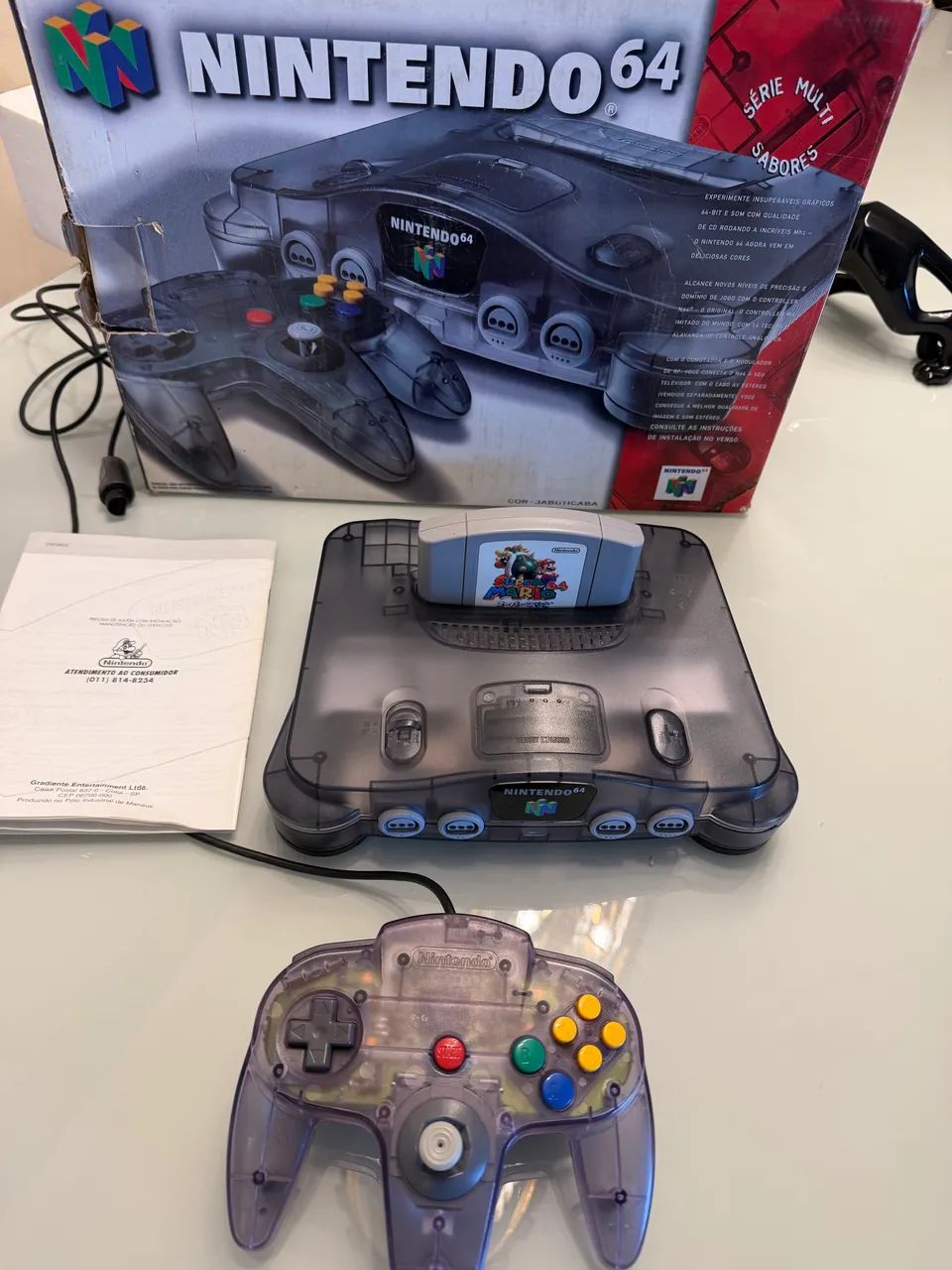 Nintendo 64 edição sabores jabuticaba manual e caixa com