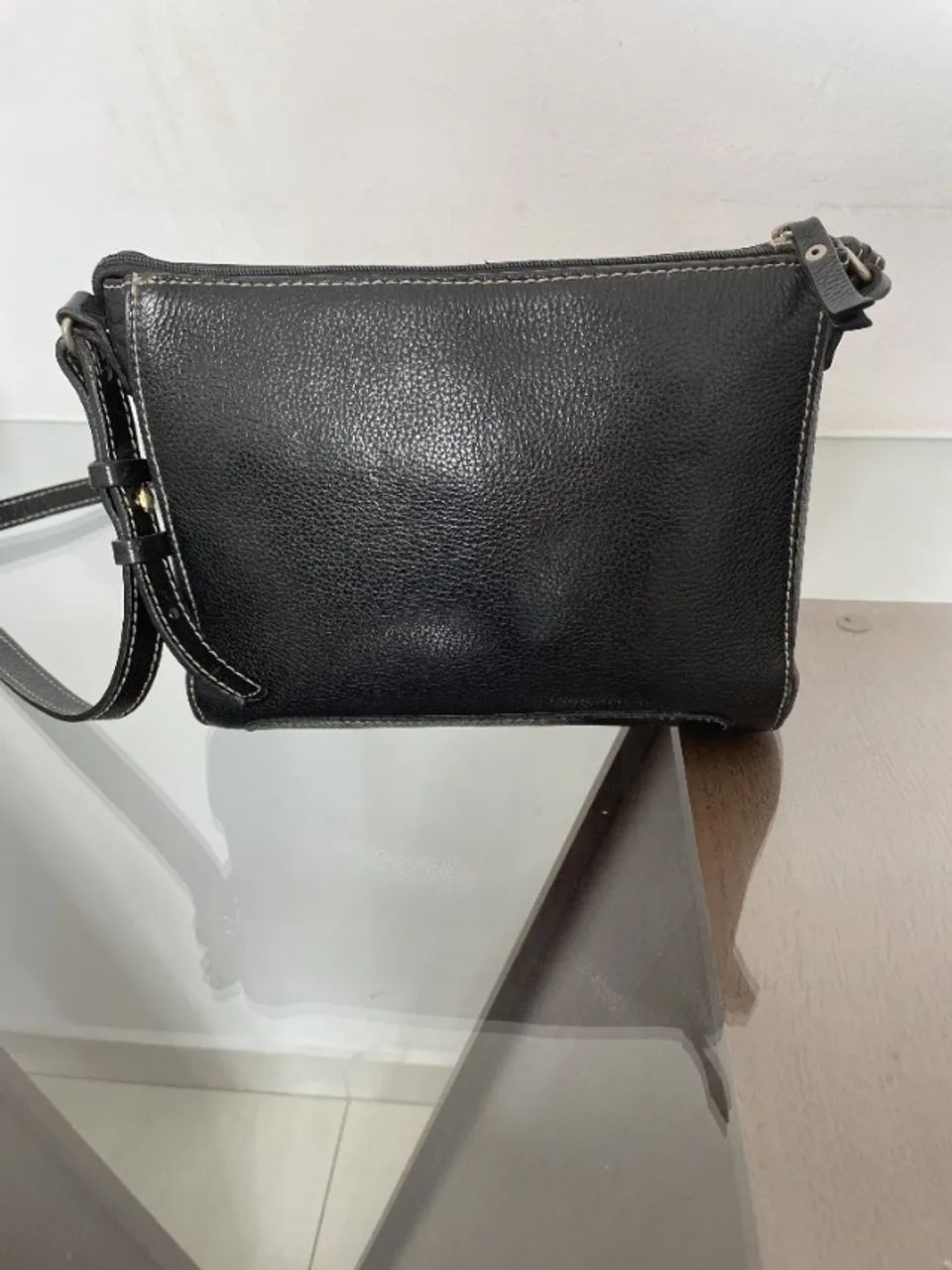 Bolsa Corello em Couro Preto - Foto 2