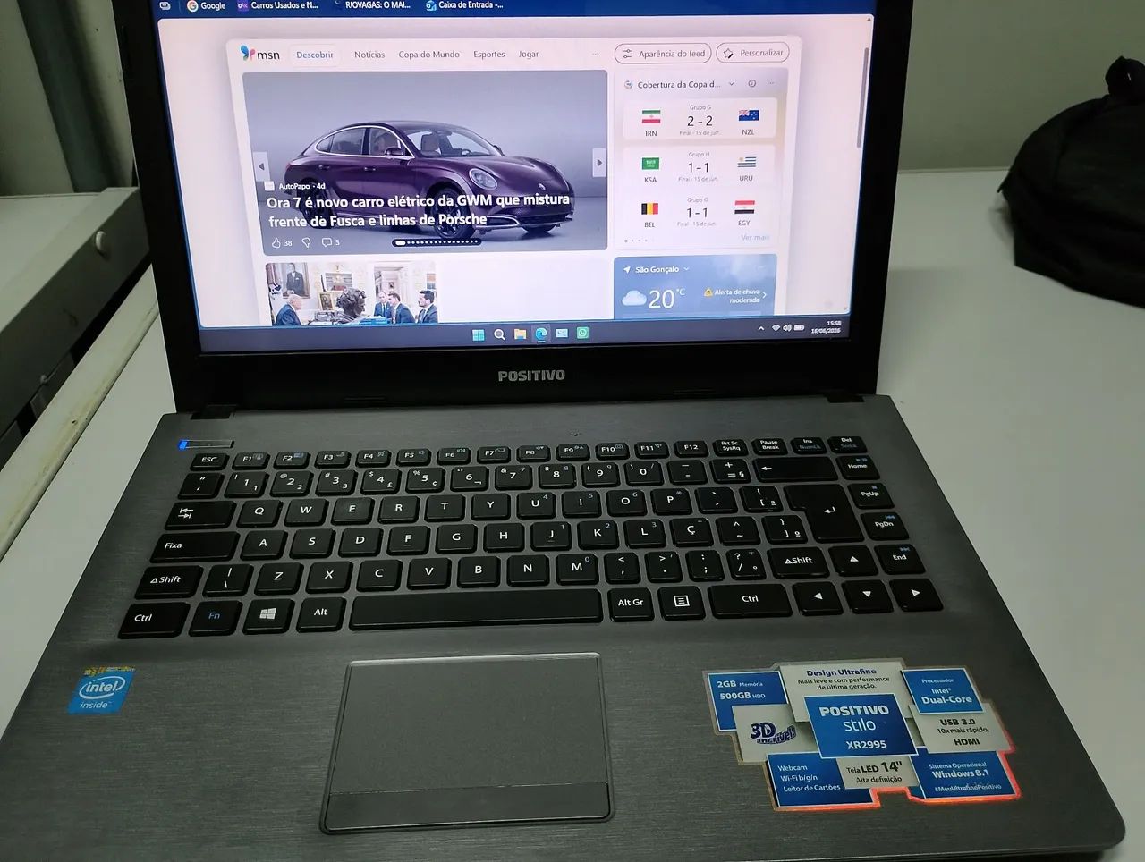 Notebook Positivo Stilo 4GB de Memória e SSD - Foto 3