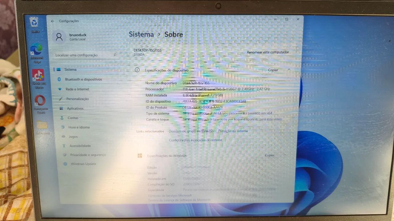 Notebook Samsung Book Intel Core i5 11ª Ger | 8GB RAM | SSD 256GB | Caixa e Nota Fiscal - Foto 3
