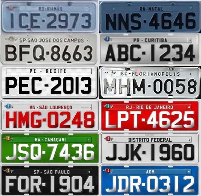 Placas automotivas e personalizadas